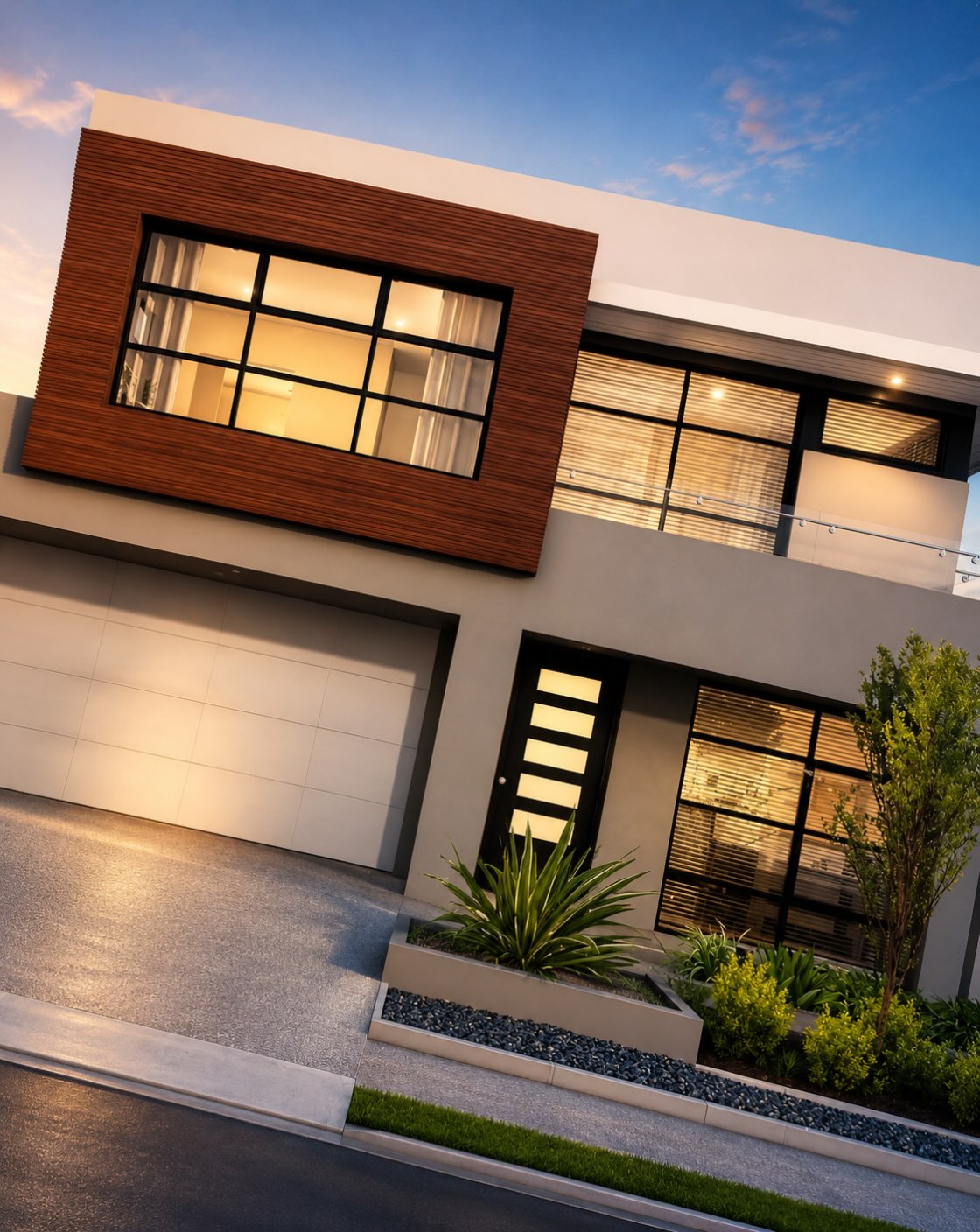 Baies et menuiseries aluminium sur construction contemporaine